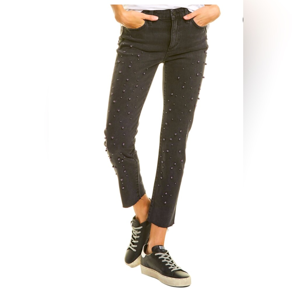 JOE'S Jeans The Smith Lillith Straight black ankle jeans pearls 27